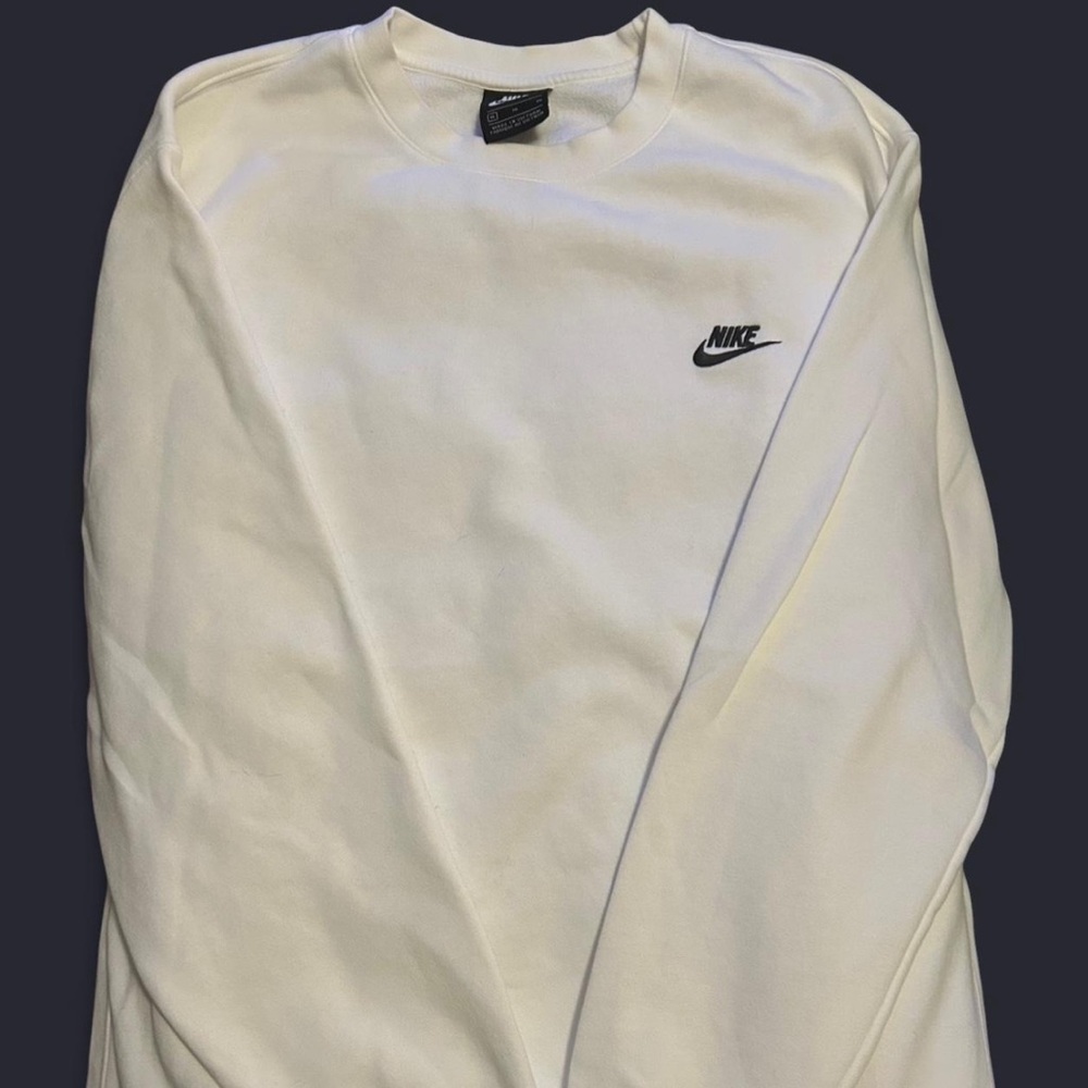 Nike White Fleece Pullover